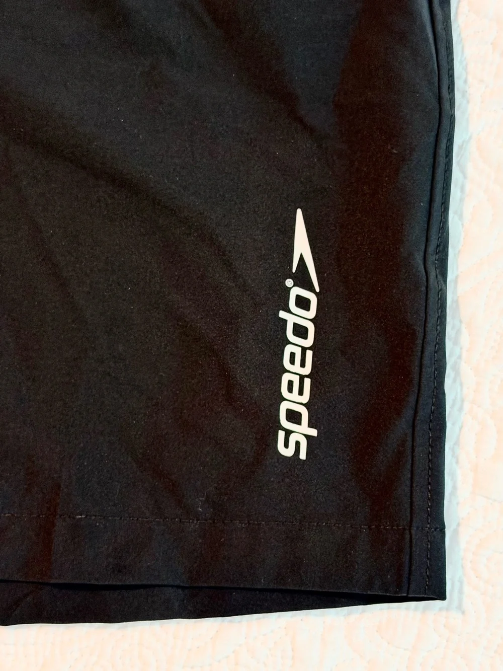 Speedo | Men's Swim Trunks | Black & Grey | Waistband Size XL
